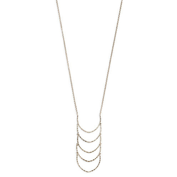 Lucky Brand Jewelry - Lucky Brand Gold Fine Ladder Pendant Necklace